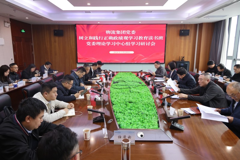 物流集团召开树立和践行正确政绩观学习教育党委理论学习中心组学习研讨会