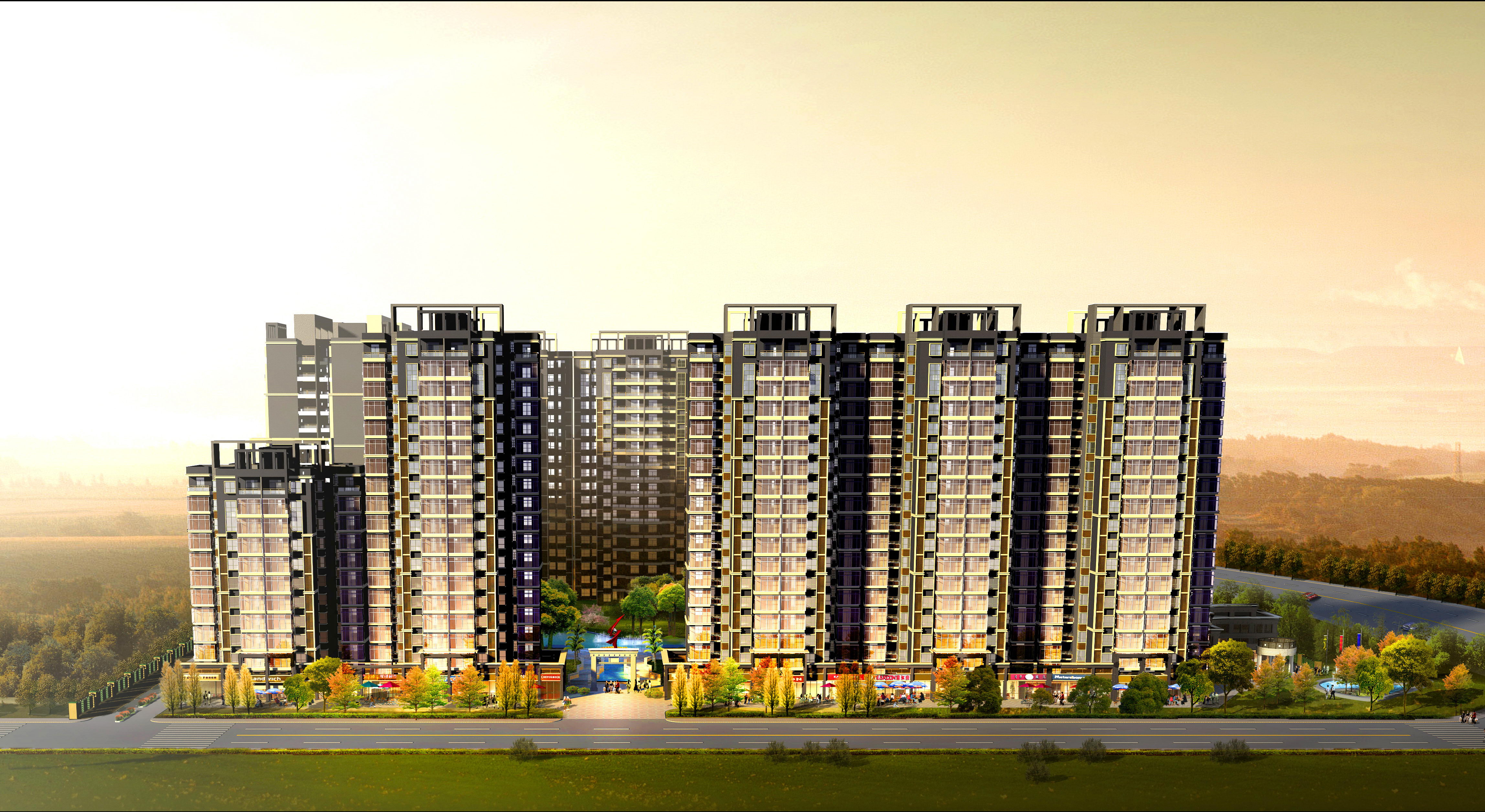 7黄昏鸟瞰-加围墙！