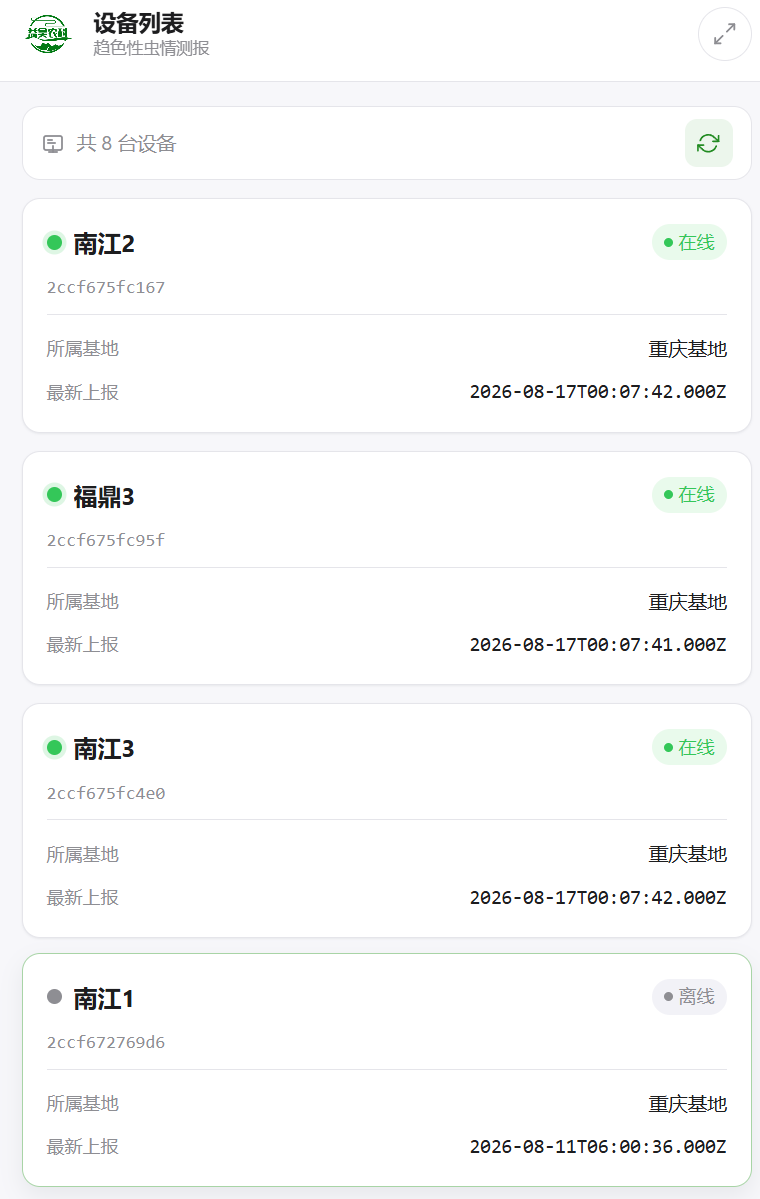 远程维护 - 设备列表监控平台