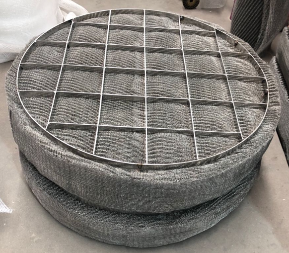 内件填料照片-不锈钢丝网除沫器1