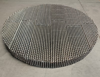 内件填料照片-不锈钢孔板波纹填料1