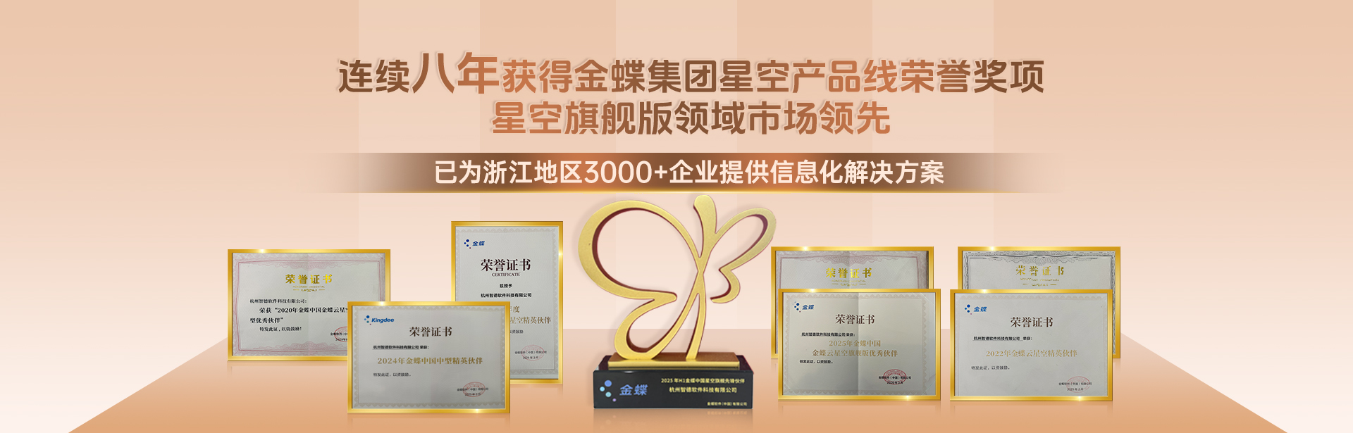 智德连续八年获得金蝶星空产品线前十