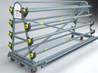 运动木地板移动式膜材储藏架