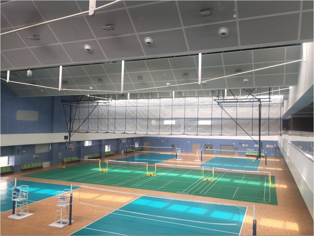 体育场馆休闲中心|运动木地板|分隔幕|篮球架体育器材设施
