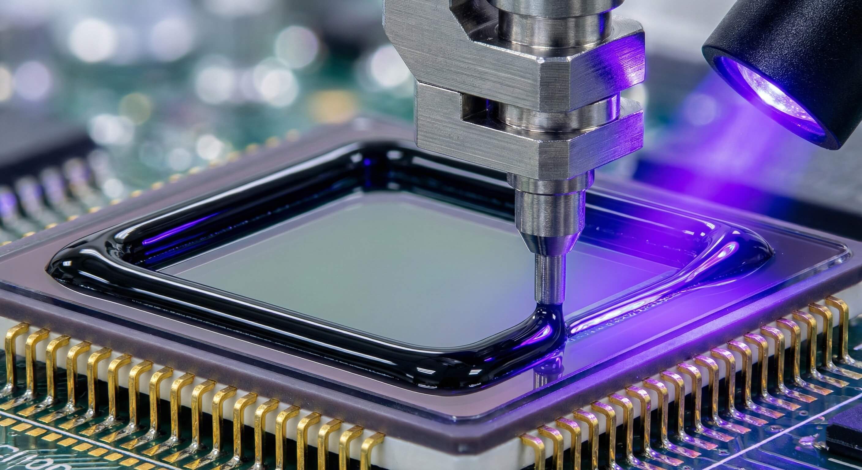 峻茂黑色UV胶在半导体芯片封装的应用