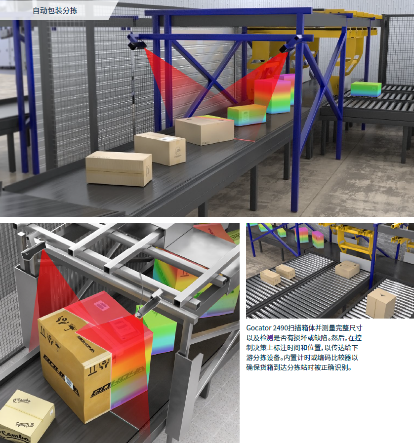 Gocator自动包装分拣