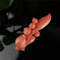 19珊瑚雕花胸针