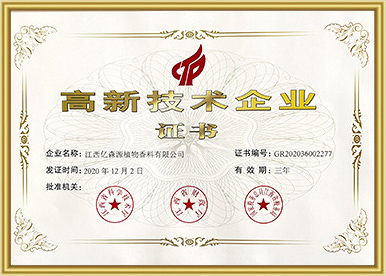 高新技术企业证书