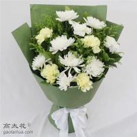 165-13朵-7白菊、6白康、黄莺、绿叶