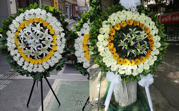 丧葬花圈多少钱