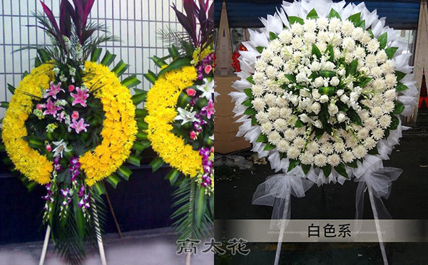 葬礼现场花圈