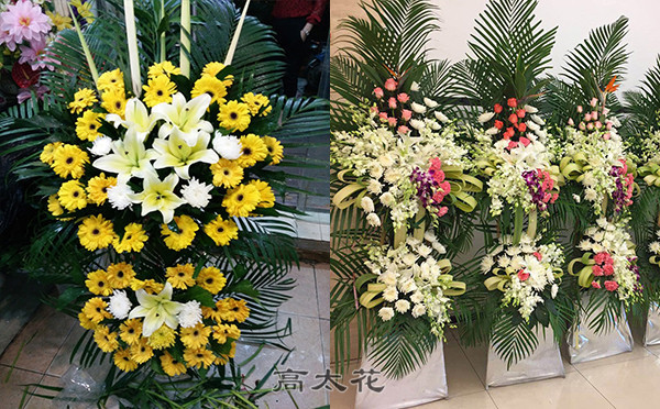 丧事鲜花花篮
