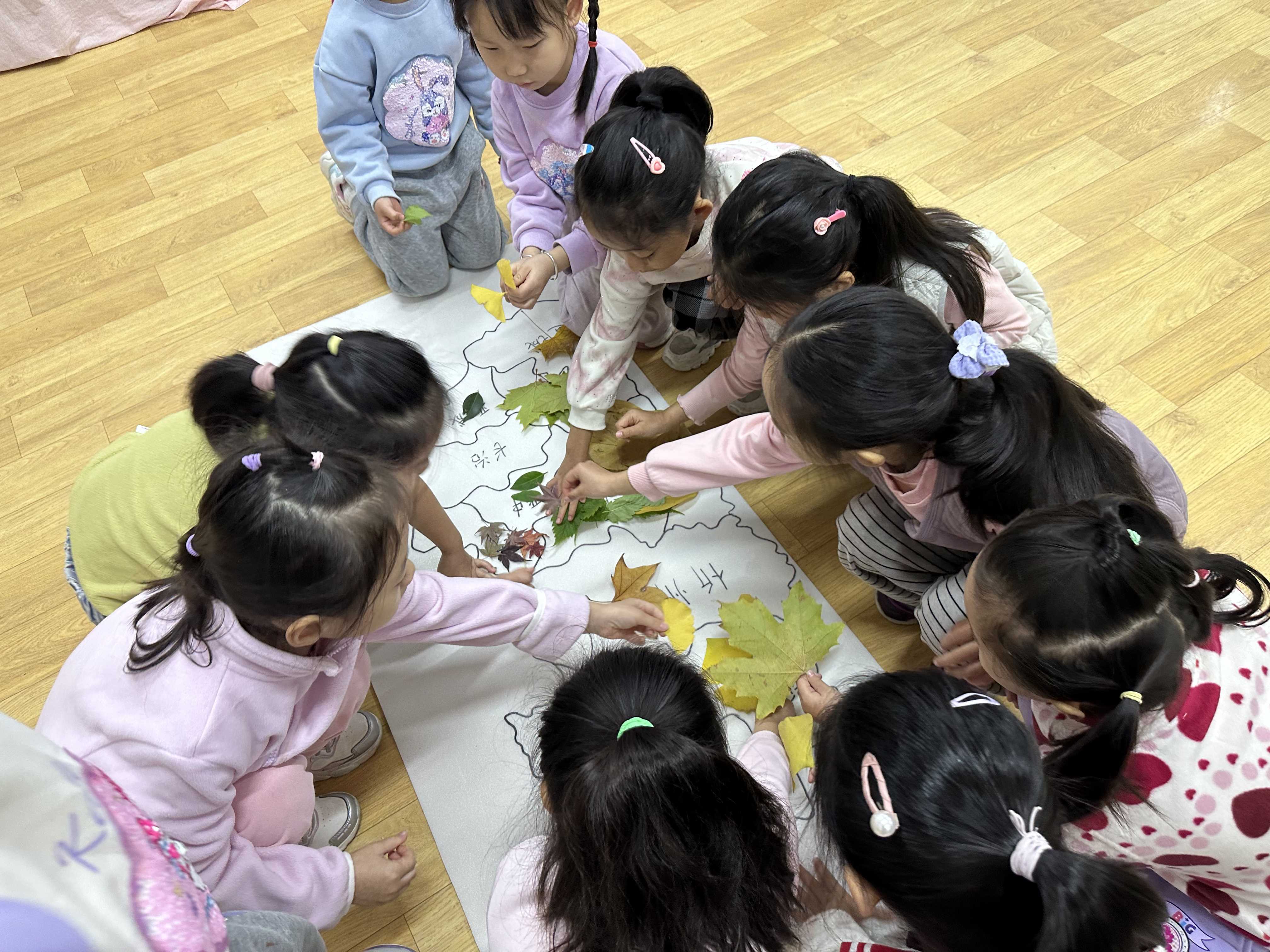 幼儿秋叶创意画作品评选