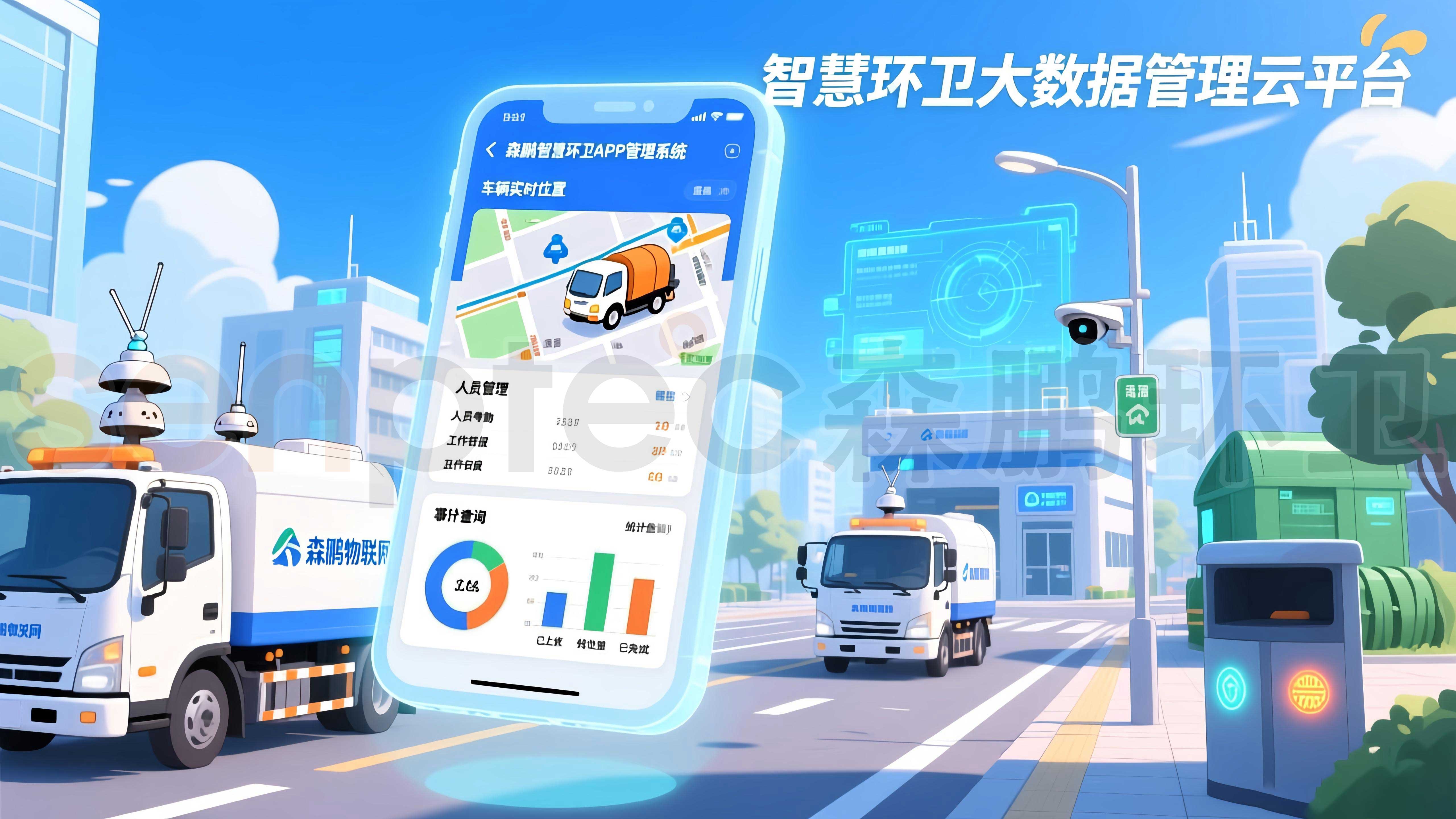 环卫车辆管理系统平台-【森鹏环卫细研厂家】