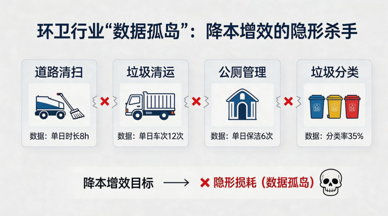 环卫行业的“数据孤岛”:被割裂的信息如何成为降本增效的隐形杀手?