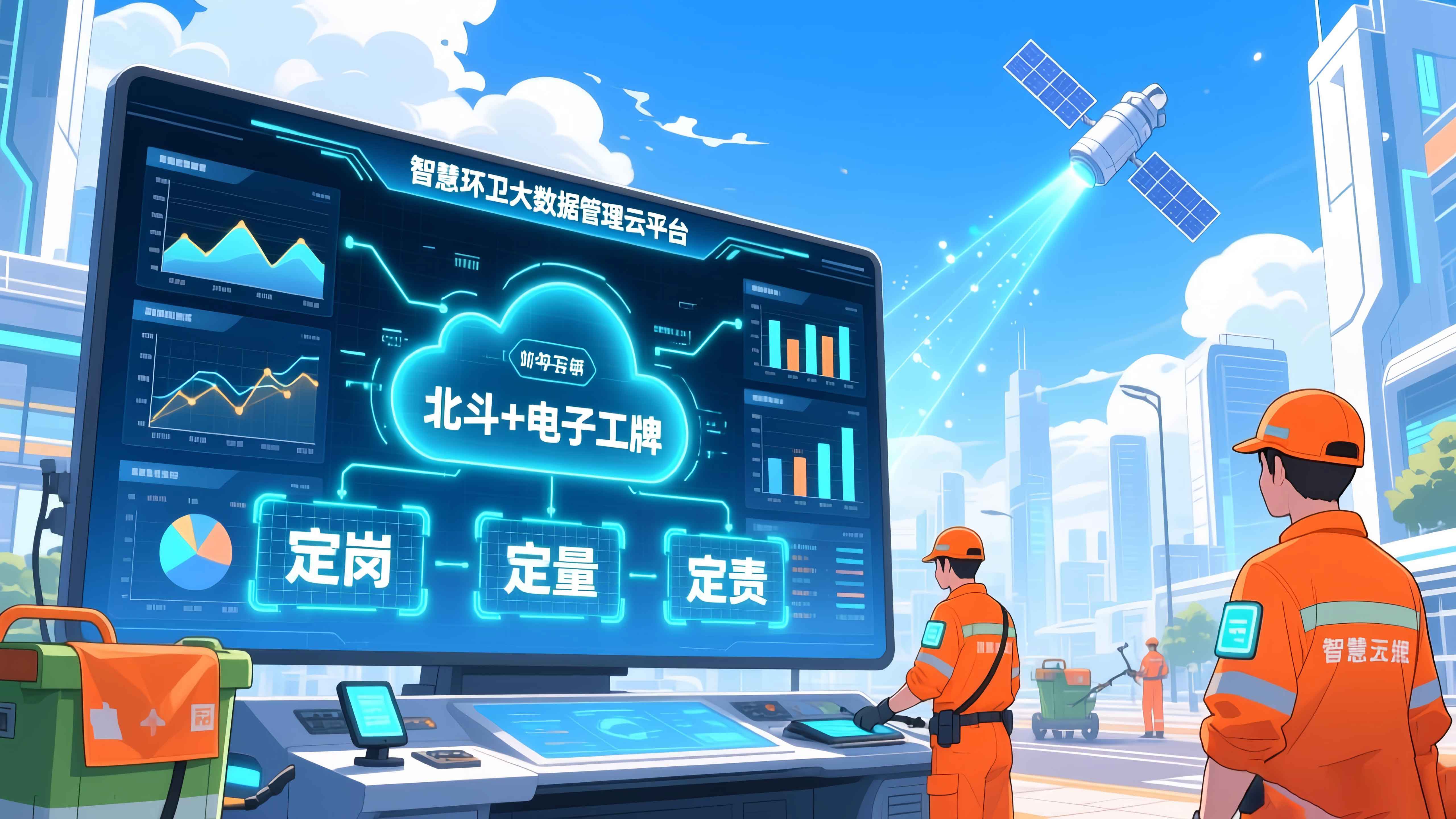 智慧环卫大数据管理云平台：北斗+电子工牌，实现定岗、定量、定责的精细化管理