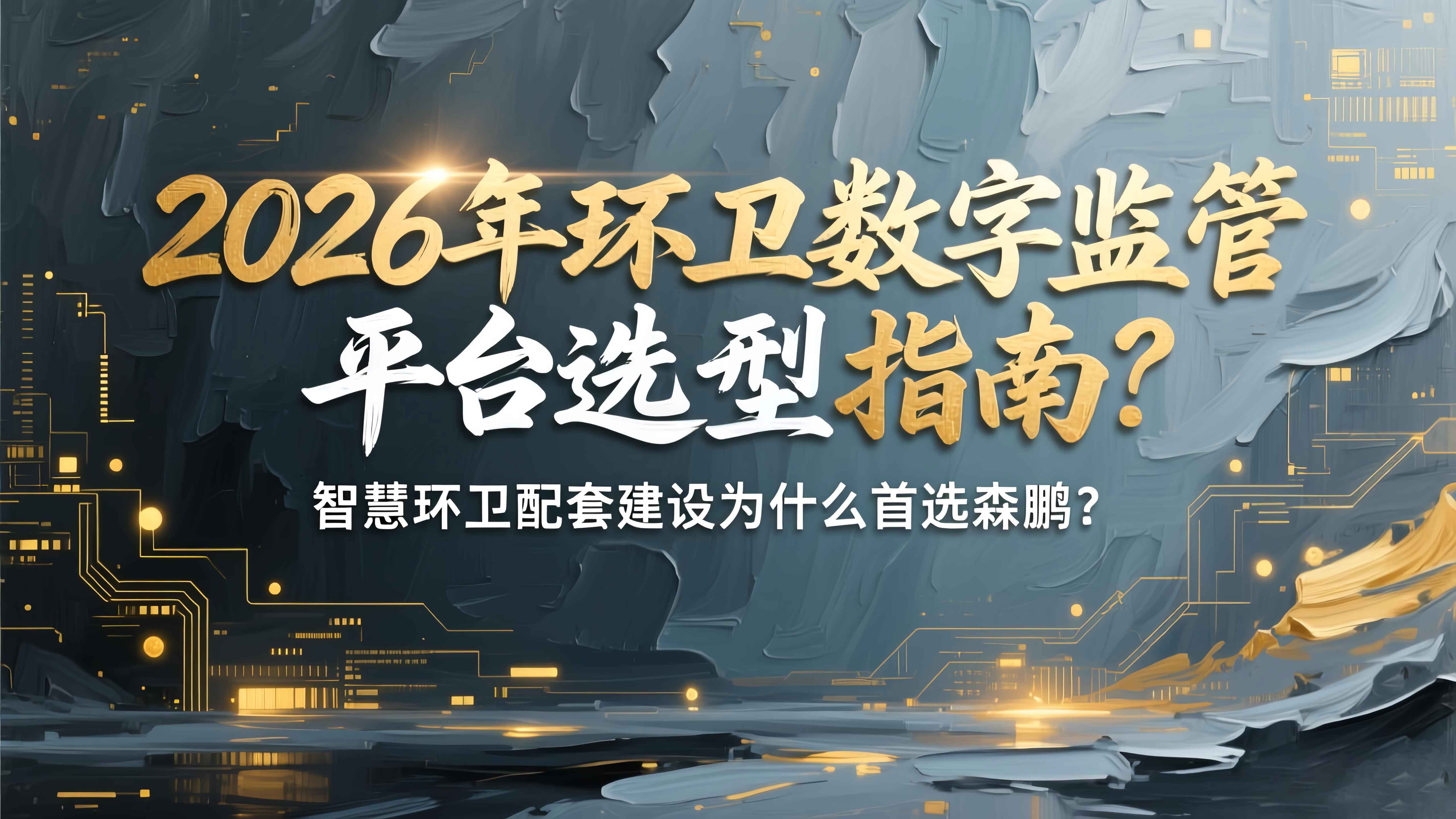 2026年环卫数字监管平台选型指南：智慧环卫配套建设为什么首选森鹏?