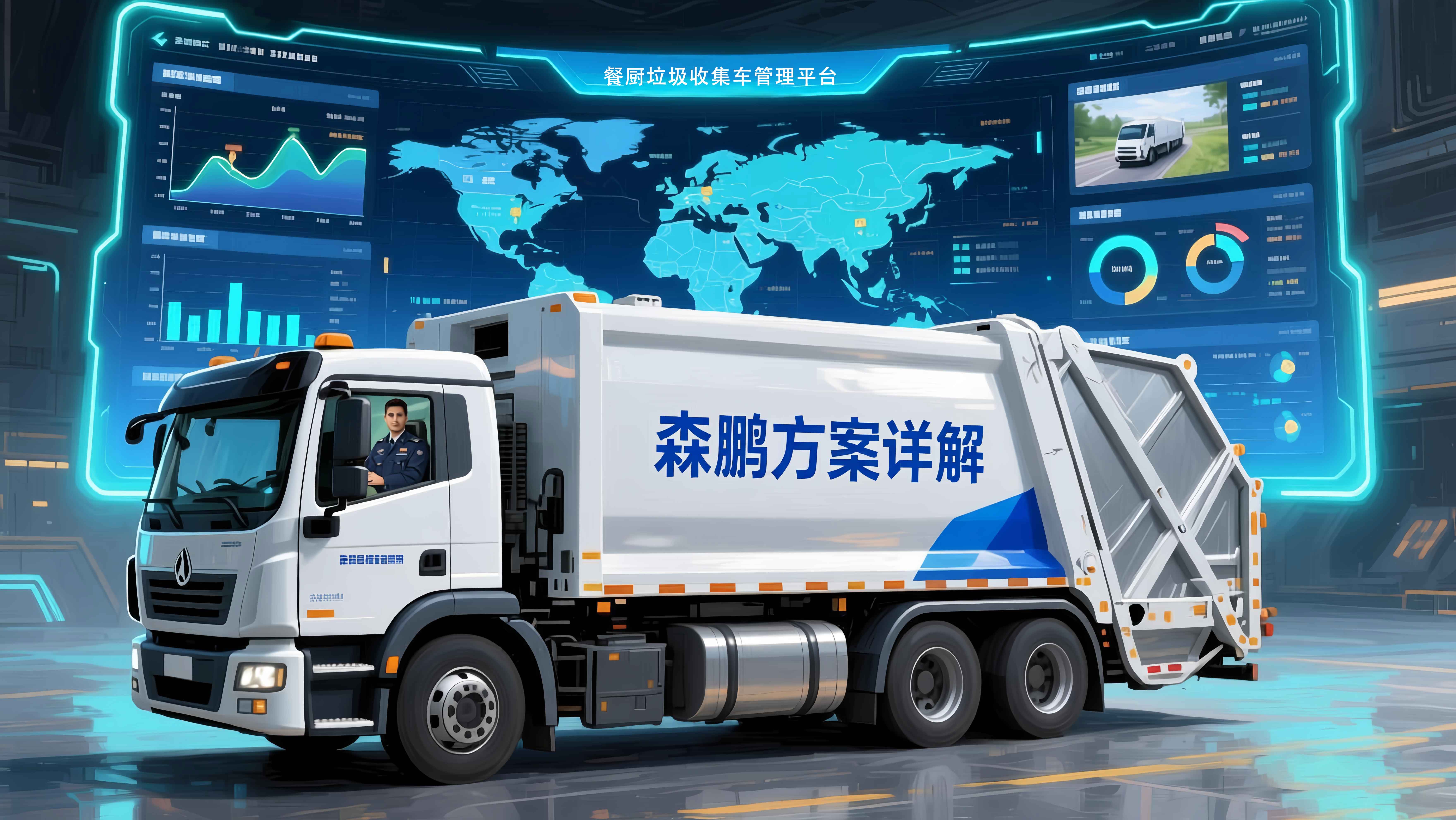 森鹏方案详解：智能垃圾回收系统 餐厨垃圾收集车管理平台