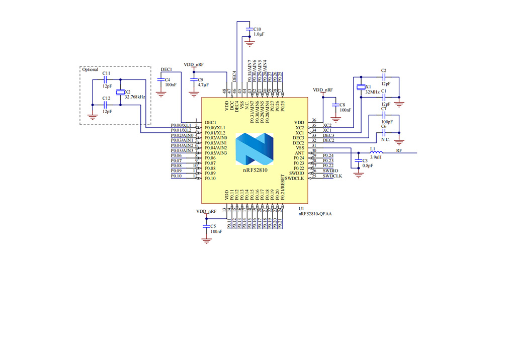 NRF52810-QCAA-R原理图