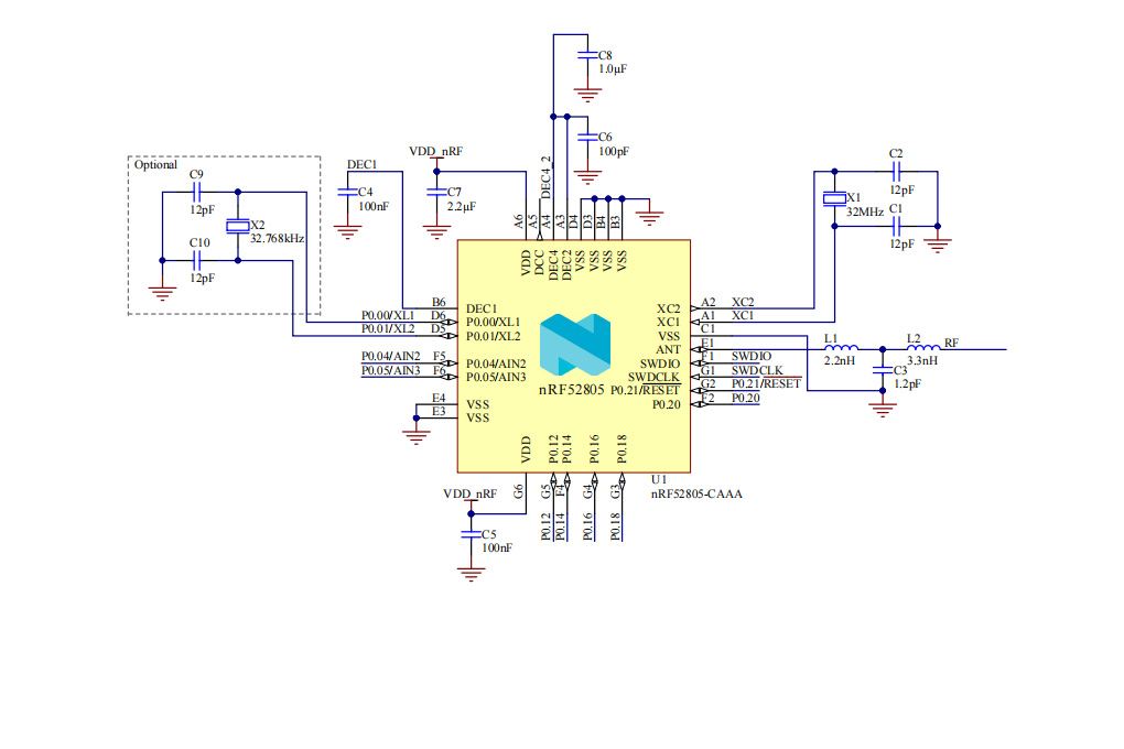 NRF52805-CAAA-R原理图