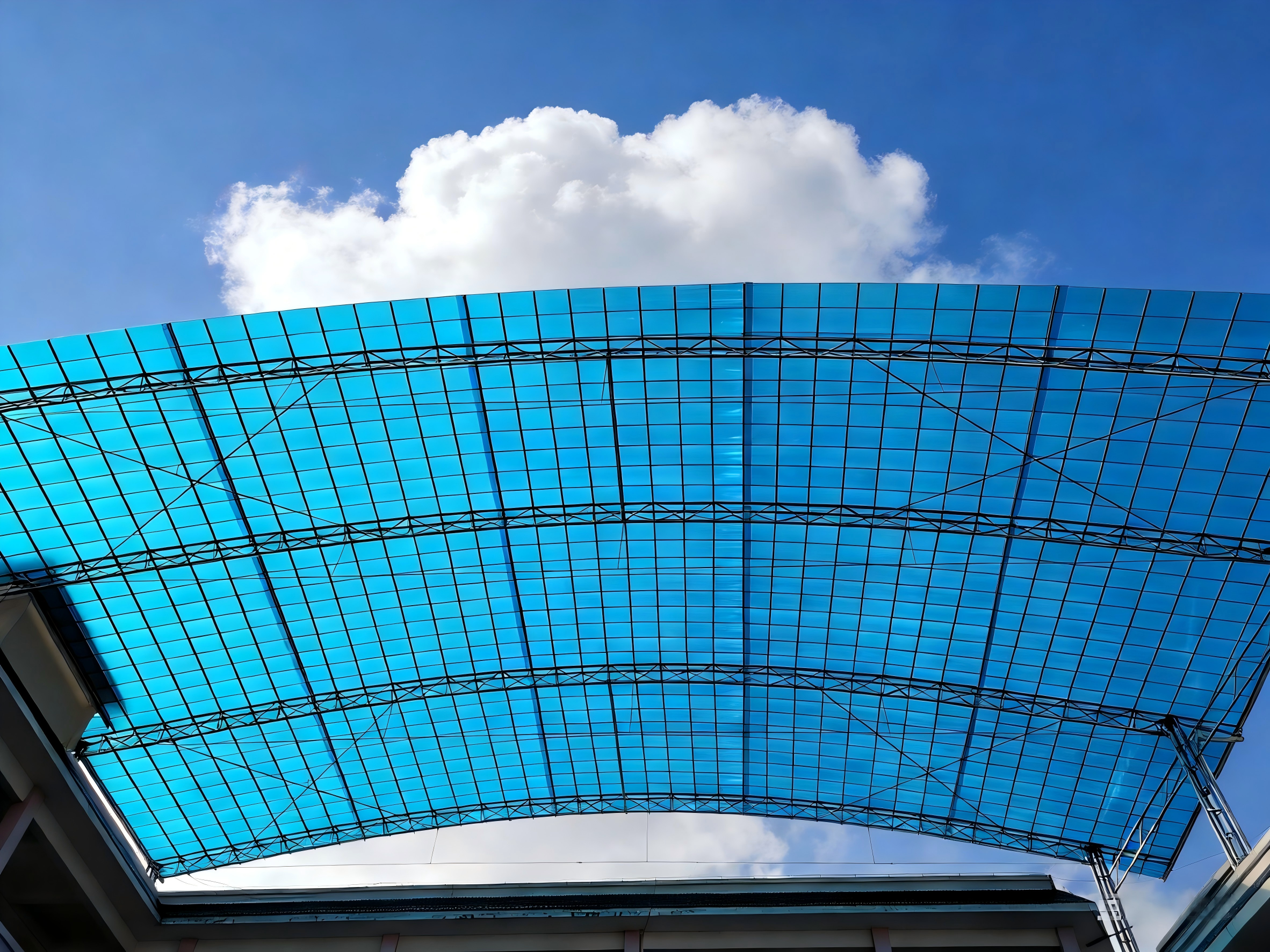 U形锁扣阳光板雨棚21