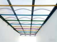 拱形连跨阳光板雨棚2