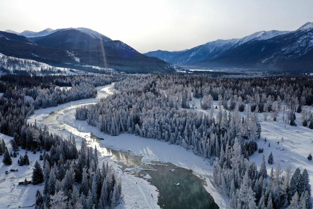 喀纳斯禾木冬季照片-禾木1