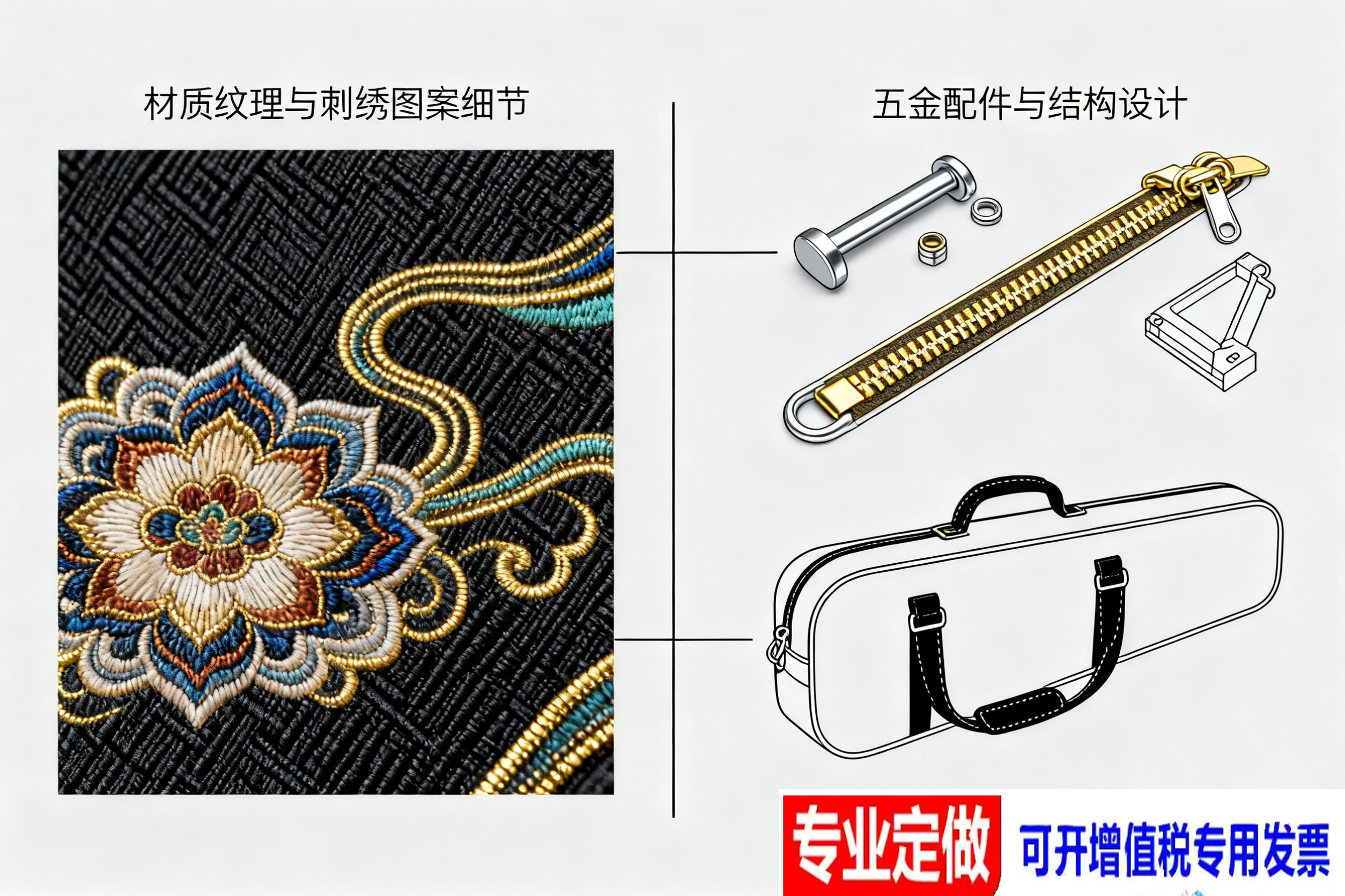 敦煌古筝包细节图