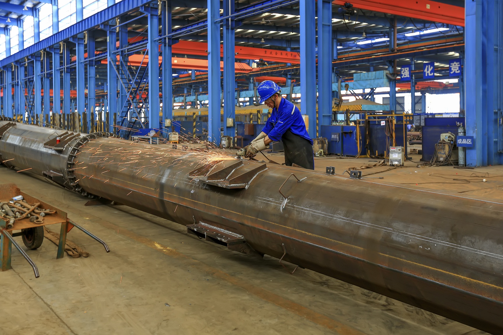 电力钢管杆生产1