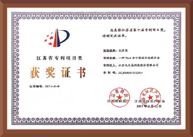 江苏省专利项目奖