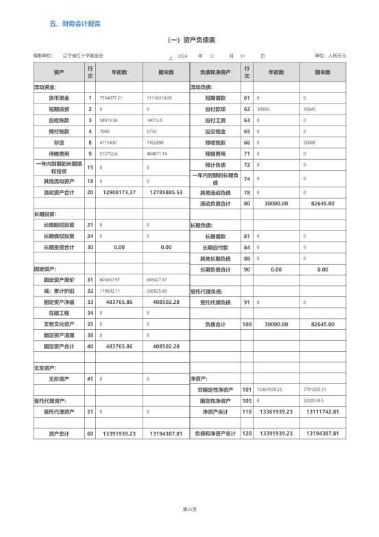 辽宁省红十字基金会2024年度报告_85