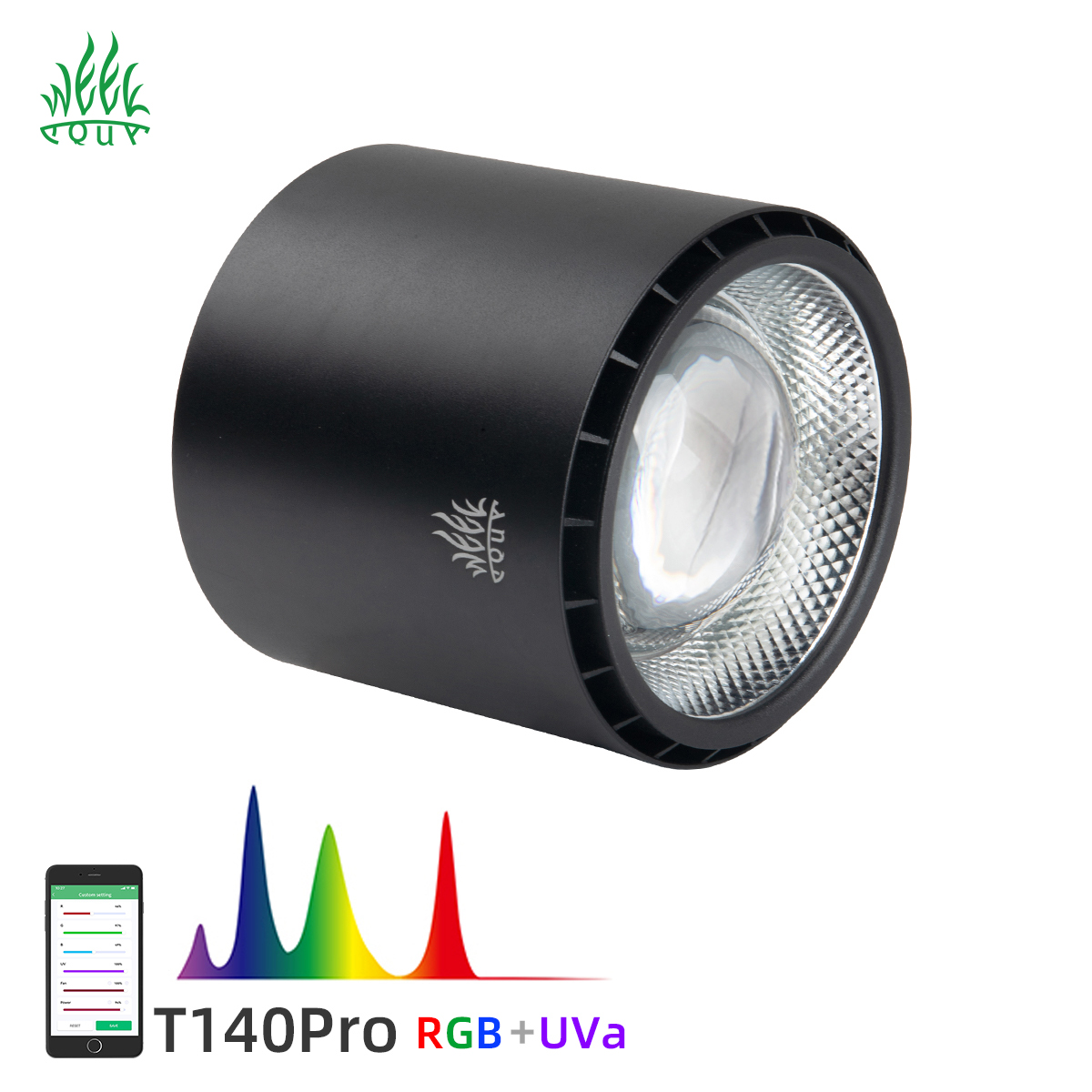 WEEKAQUA T Series T140Pro Pro RGB+UVa spectrum water grass down