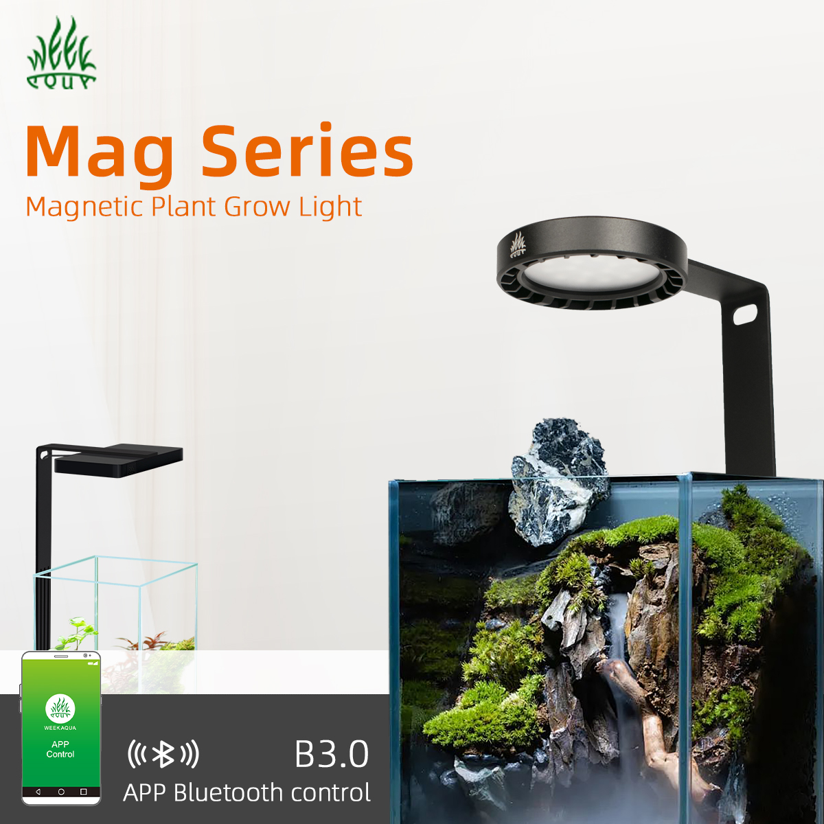 WEEK AQUA USB Magnetic Plant Grow Light Full spectrum LED Ecology