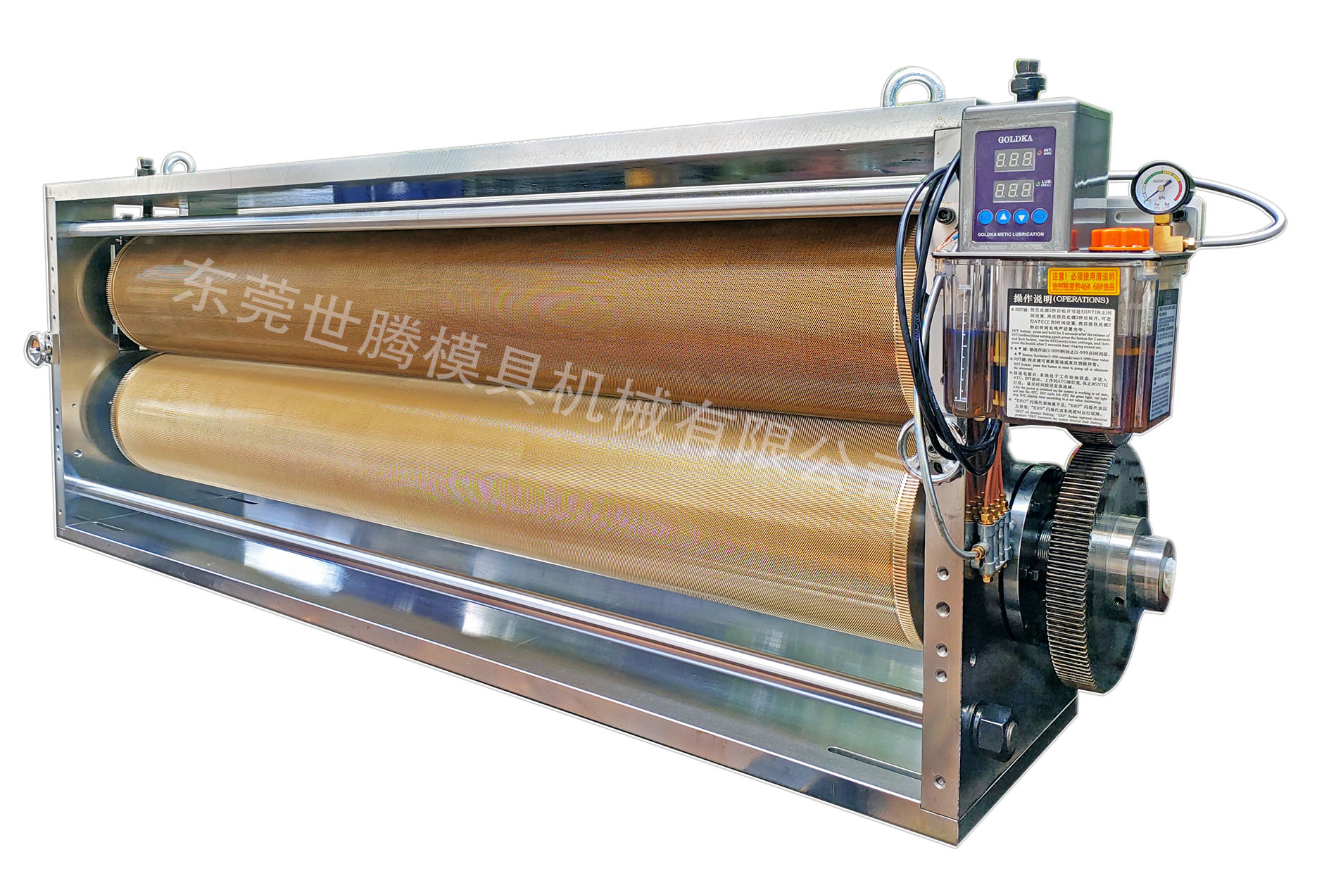 有钢辊、铜辊、羊毛辊可供选择，辊面长度可做到2米