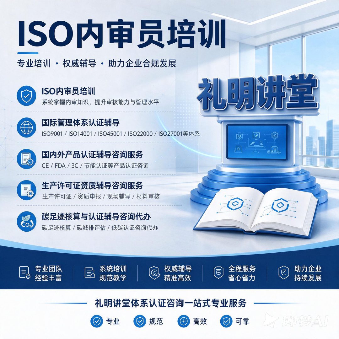 礼明讲堂·ISO22000 内审员培训 食品安全 + HACCP 实战班