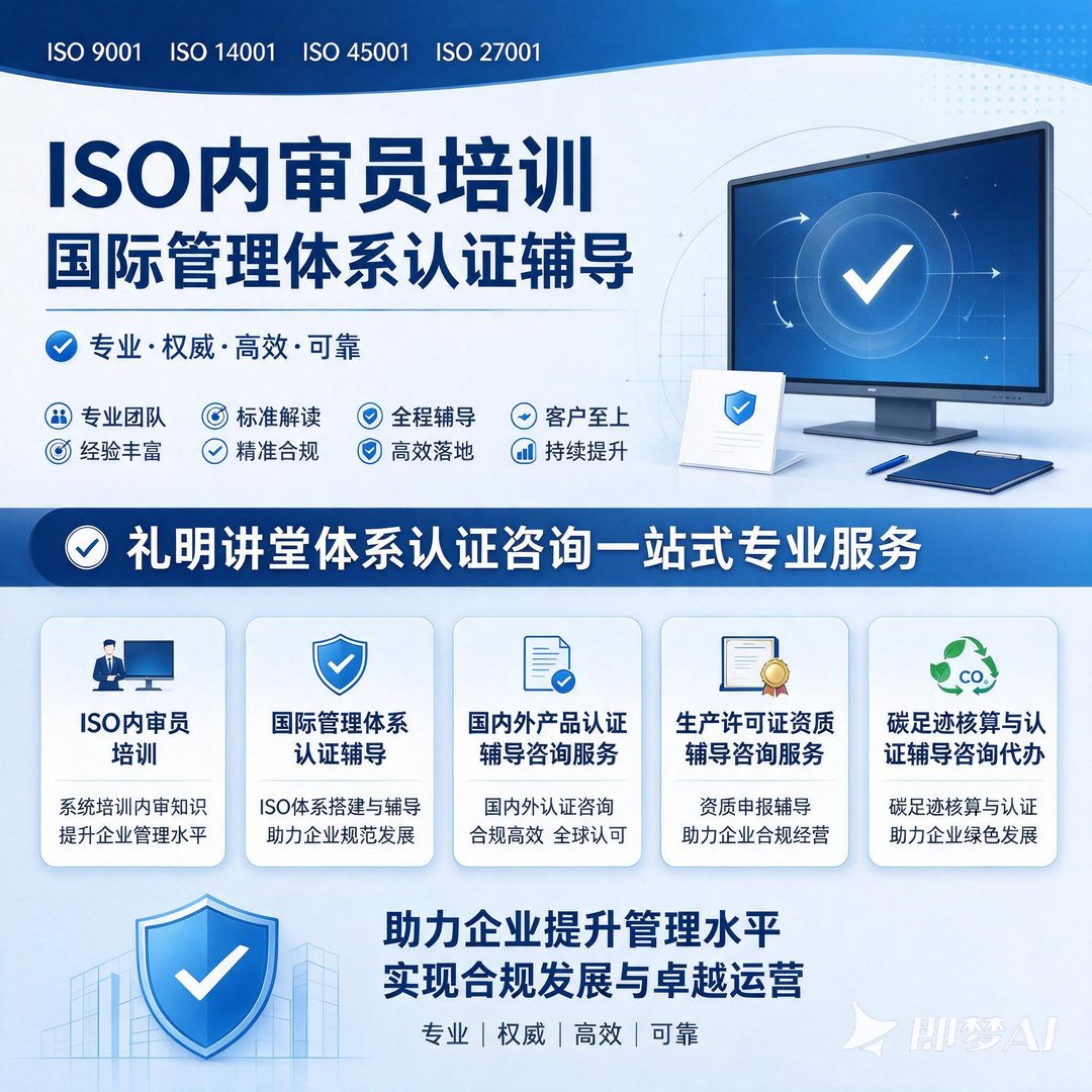 礼明讲堂·2026做一套ISO体系要多少钱?周期多久?费用清单来了