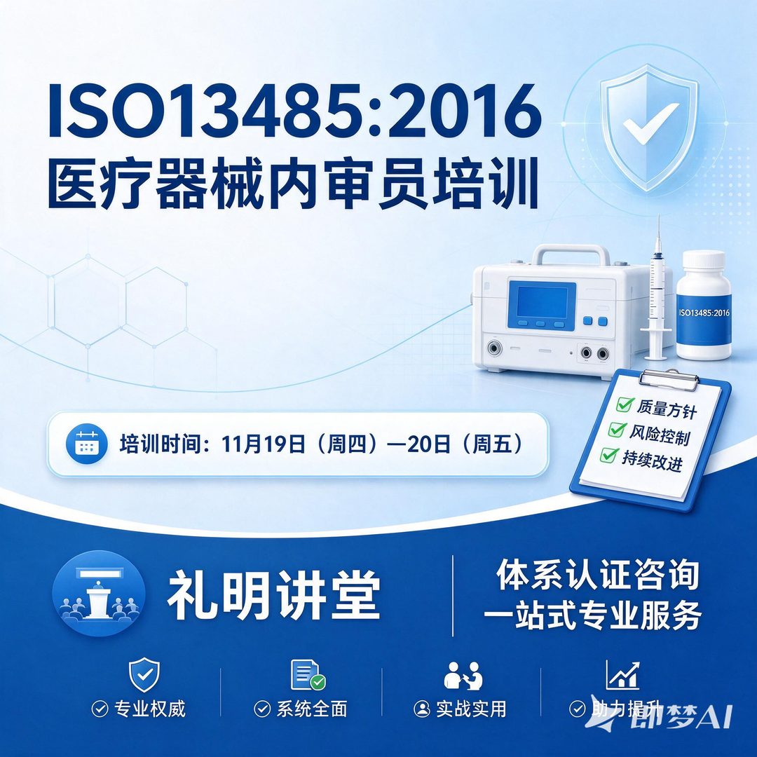礼明讲堂·医疗器械管理体系内审员实战培训 从检查表到不符合报告