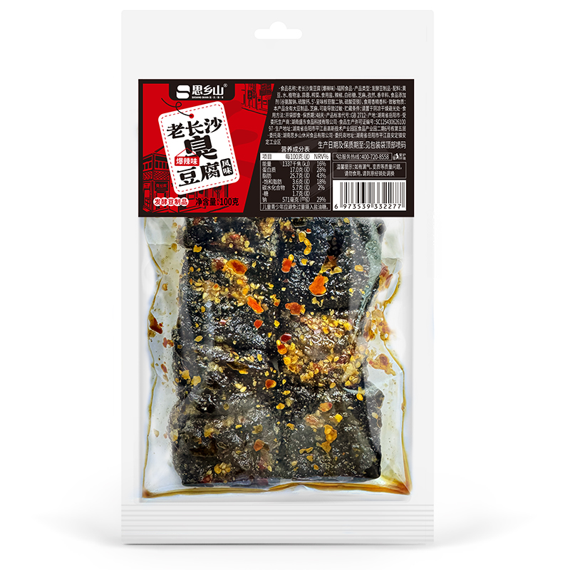 老长沙臭豆腐爆辣味100g