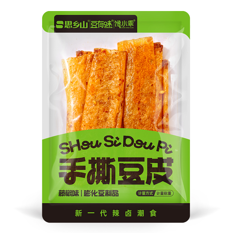 手撕豆皮藤椒味