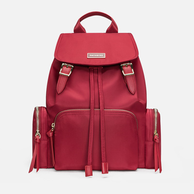 Samsonite新秀丽双肩包女2018新款尼龙休闲背包时尚女旅行包TQ4-001