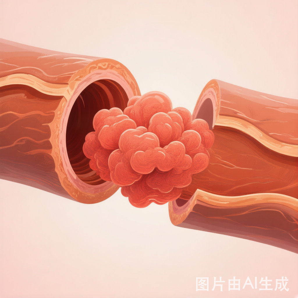 血栓堵塞血管示意