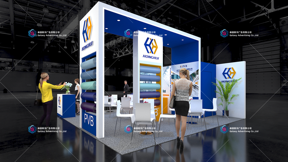 泰国银河广告有限公司【Galaxy advertising Thailand】：展览展会特装木工定制搭建