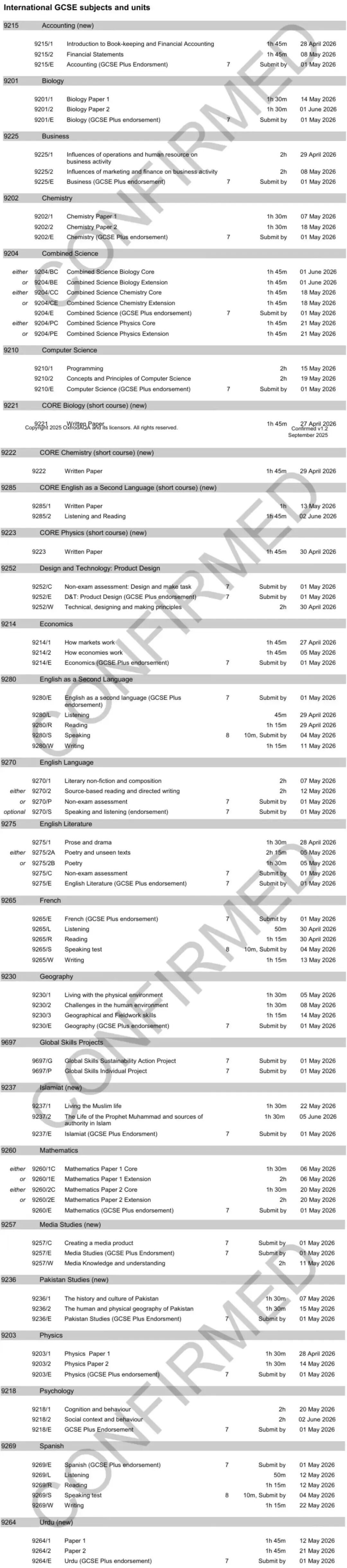 2026A-Level夏考重要变化