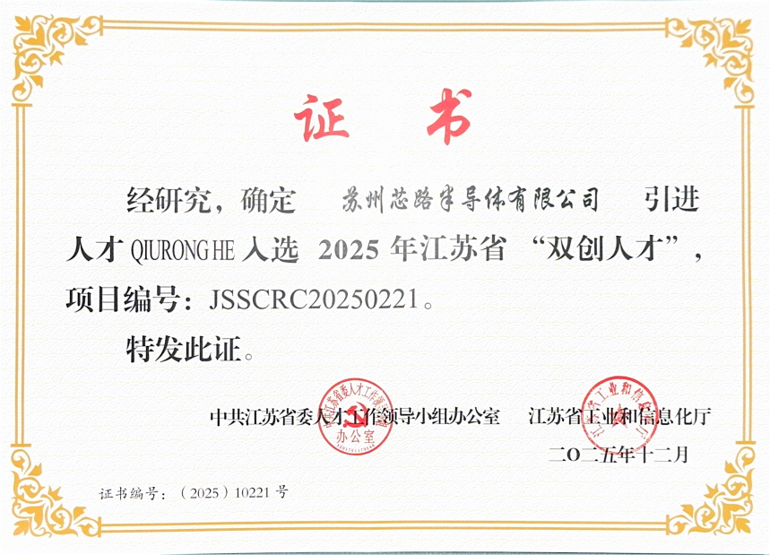 "Double Creation Talents" in Jiangsu Province"
