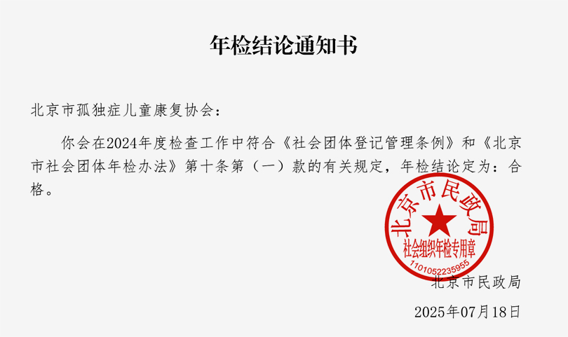 2024年年检结论通知书