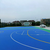 室外篮球场悬浮拼装地板-2