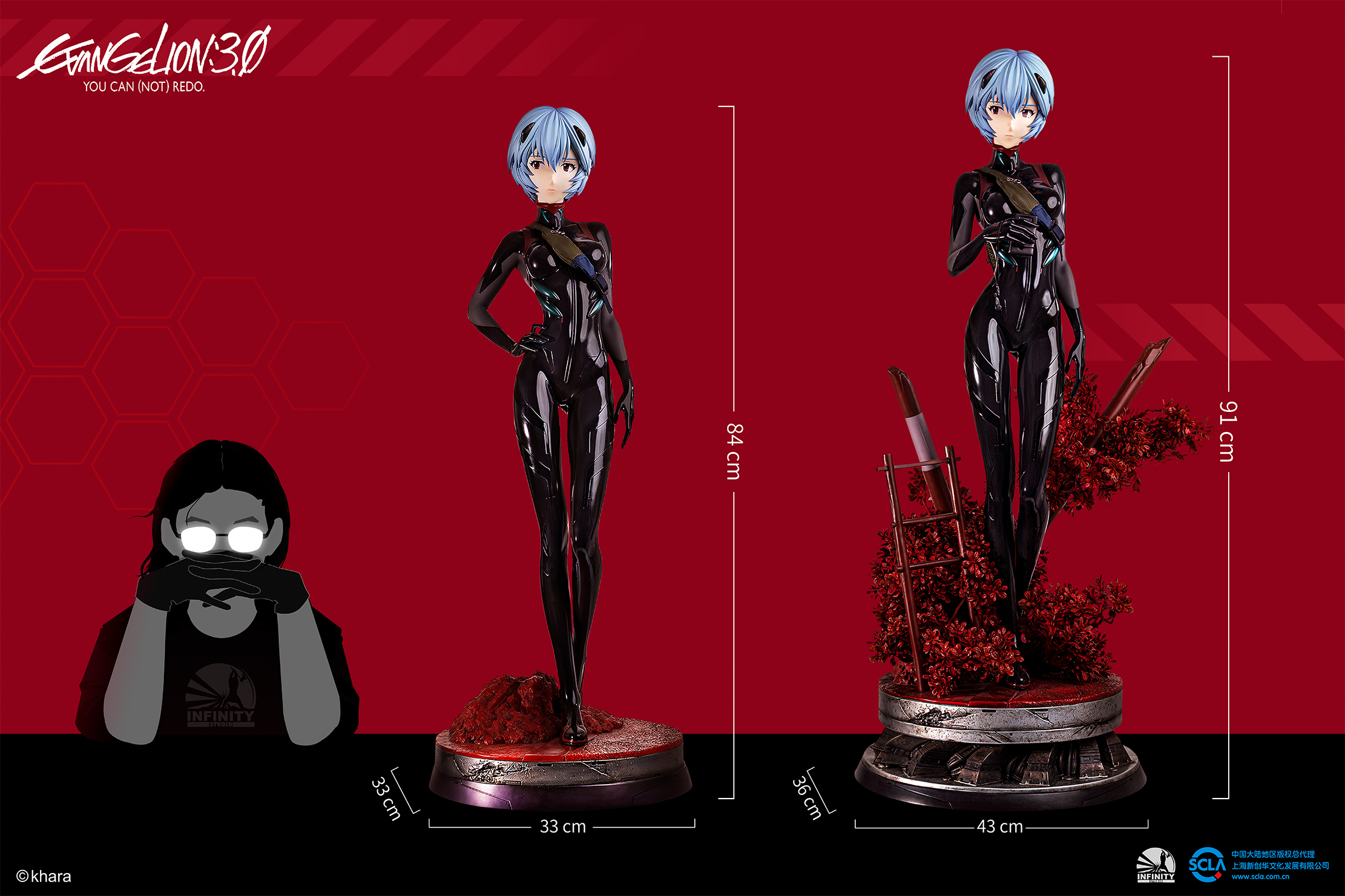 《新世纪福音战士新剧场版：Q》绫波零-暂称12全身像-尺寸图