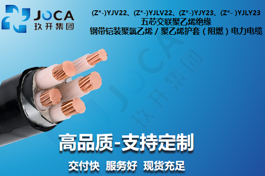 YJV五芯钢带聚乙烯护套电力电缆