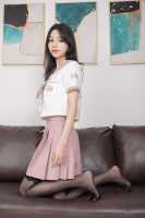 丝袜穿搭白色JK制服的淘宝图