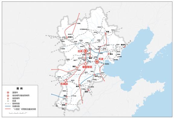5京津冀地区轨道交通规划图